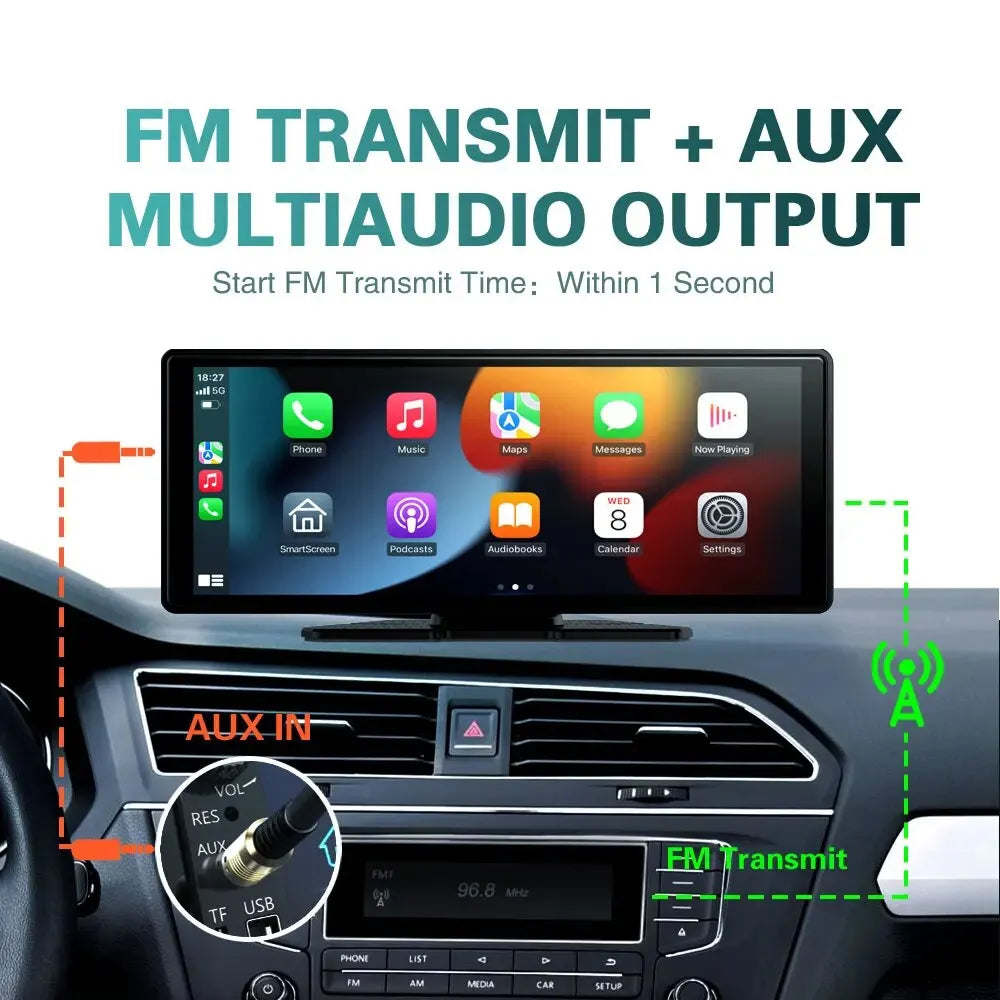 Cargolette CarPlay FM Transmit + Aux Multiaudio Output